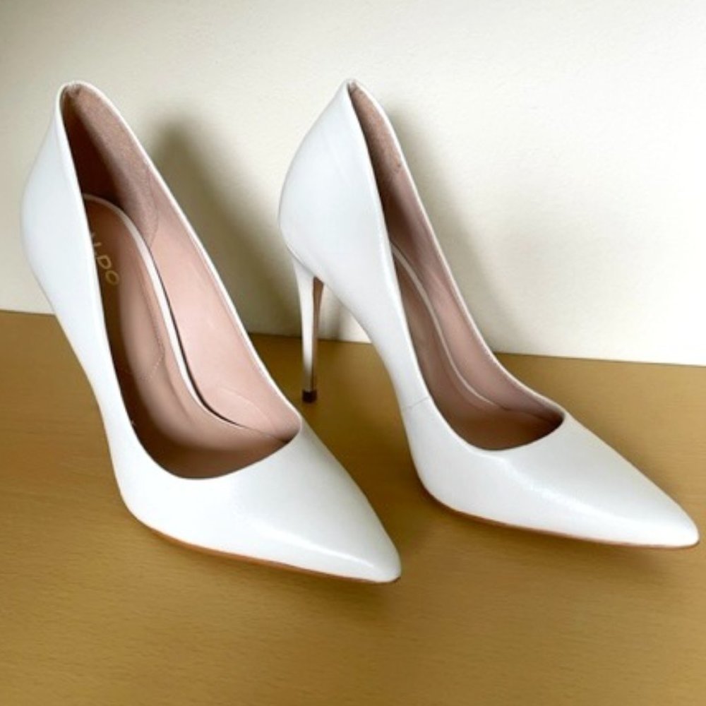 Aldo 'Cassedy' Womens Pumps - Stiletto Heel - White - Size 5